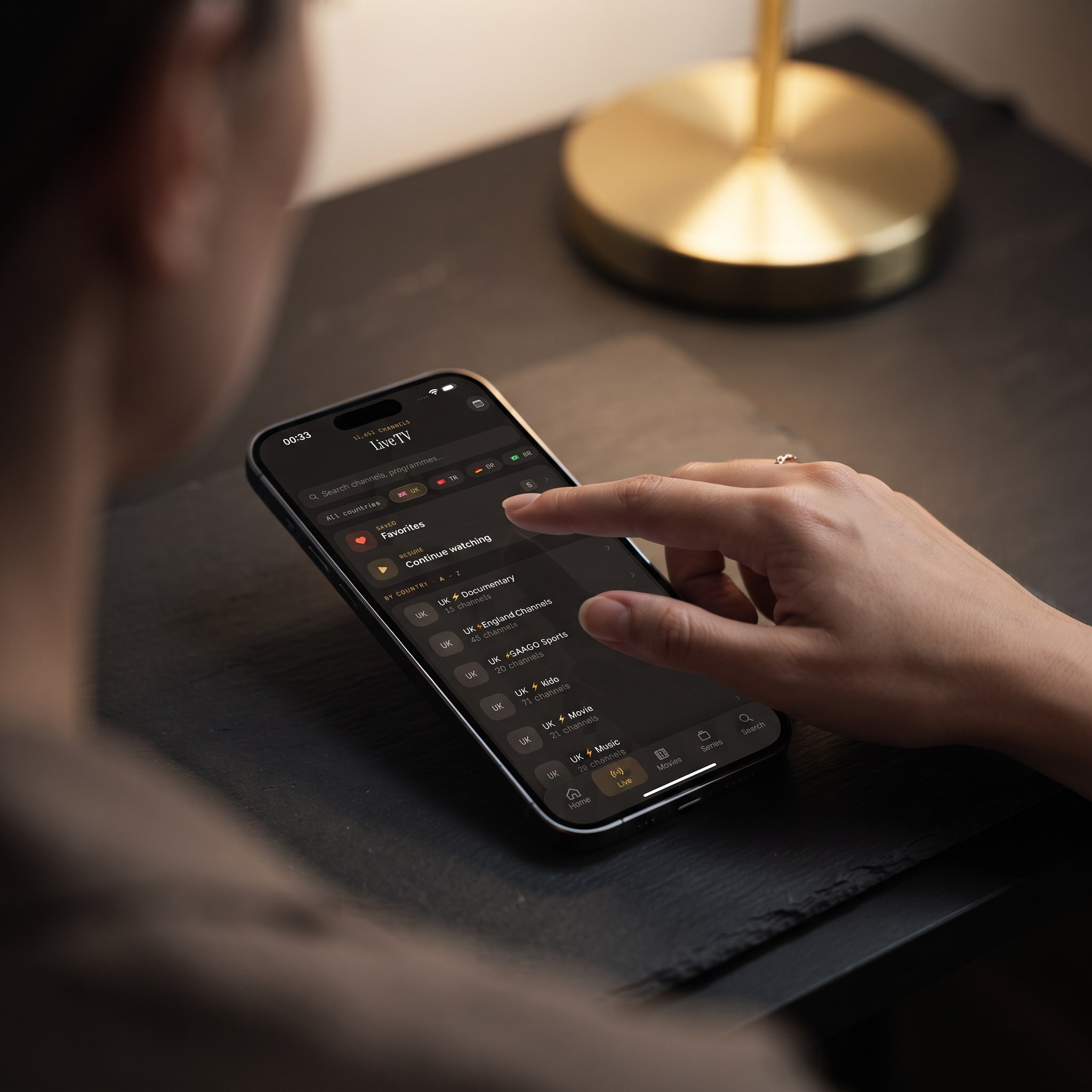 Maximus IPTV Player Favorites and Continue Watching keeping shows one tap away
